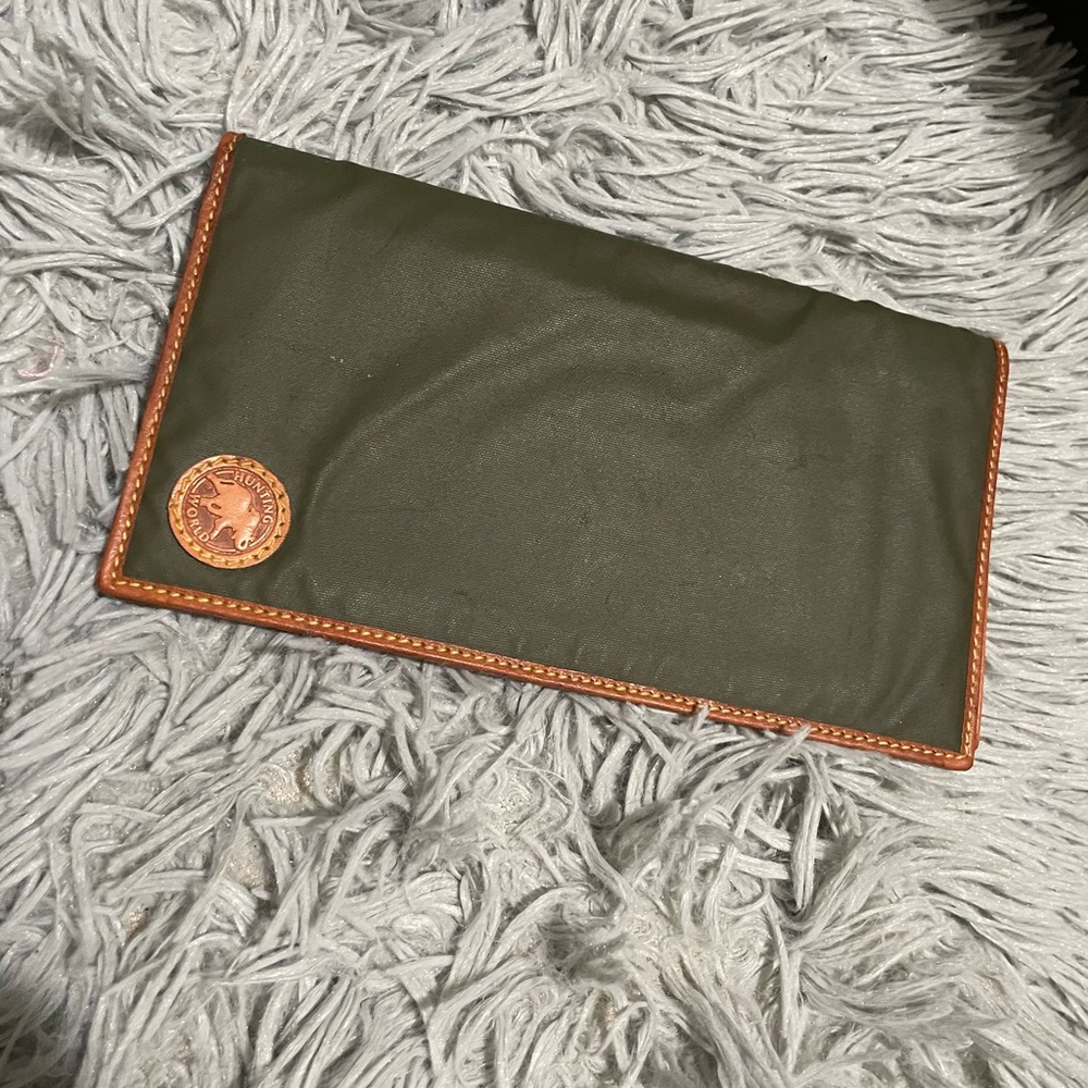 Hunting world wallet long green vintage